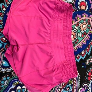 Size 12 sonic pink Lululemon hotty hot high rise shorts 2.5 inch